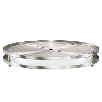 The 12" Brushed Nickel Selectable Ceiling Fixture features a low-profile, clean, modern touch to your residential or commercial environment.
